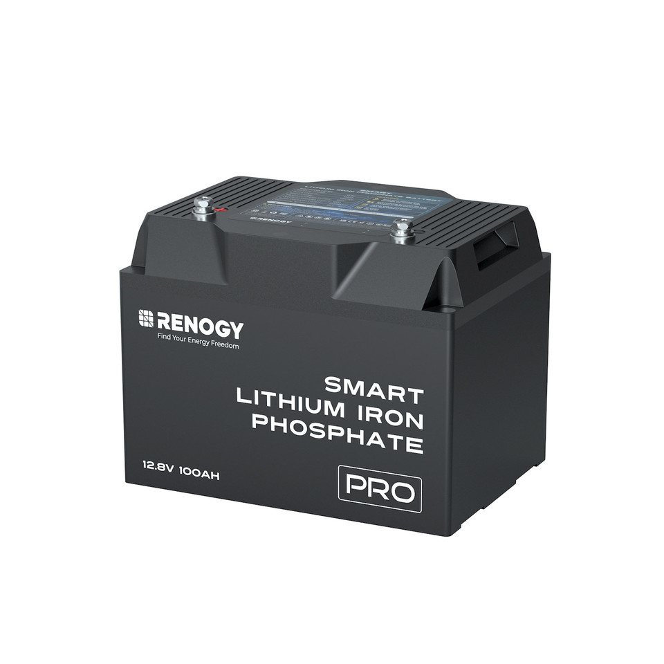 PRO 12V 100A Smart Lihtium Iron Phosphate Battery w/Self-Heating + Bluetooth (5000 Cycles)