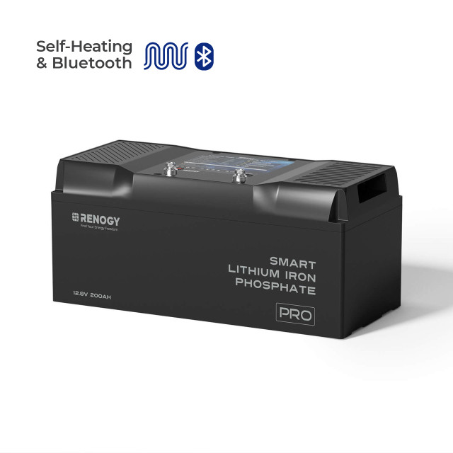 PRO 12V 200A Smart Lihtium Iron Phosphate Battery w/Self-Heating + Bluetooth (5000 Cycles)