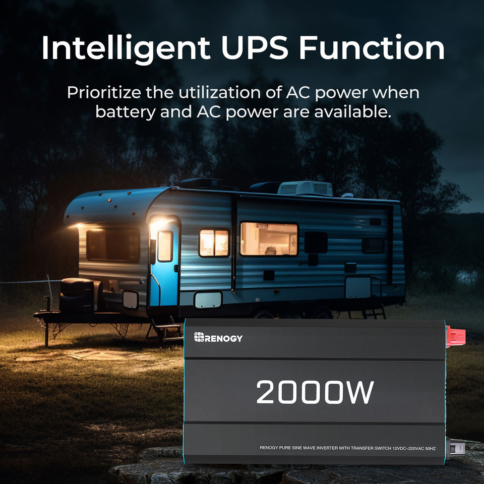 2000W 12V Pure Sine Wave Inverter With English Standard Socket (with UPS Function) - Image 12