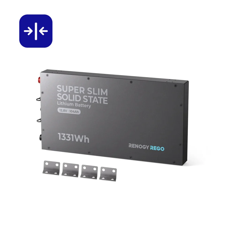 12V 104Ah Super Slim Solid State Lithium Battery